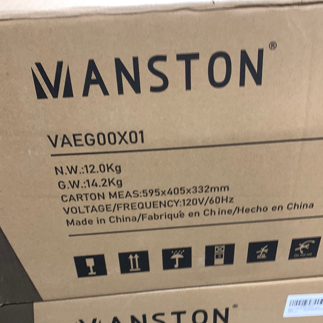 Vanston Outdoor Electric Barbecue Grill & Smoker Black - Great Small Spaces such as Patios Balconies and Decks 1500W