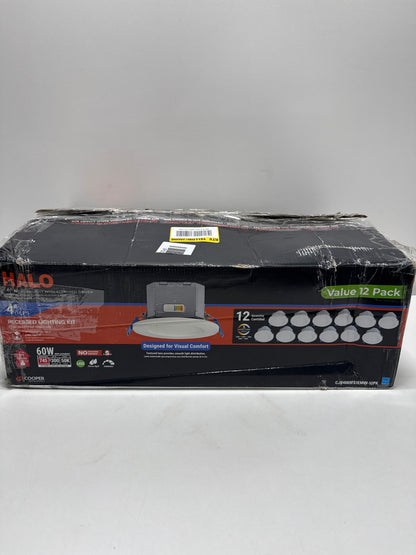 HALO CJB 4 inch 5CCT Canless Recessed Integrated LED Downlight with Attached JBOX 12 Pack