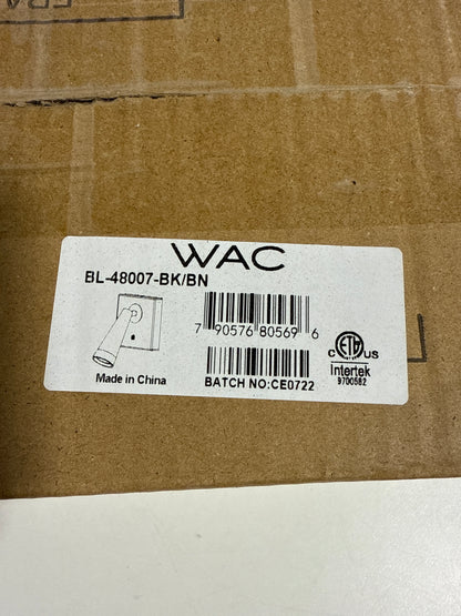WAC Lighting dweLED, Arne 7in LED Adjustable Wall Light 3000K in Black with Brushed Nickel