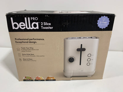 Bella PRO - 2-Slice Toaster with Extra Wide Slots - Oatmilk
