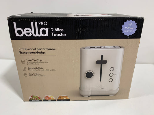 Bella PRO - 2-Slice Toaster with Extra Wide Slots - Oatmilk