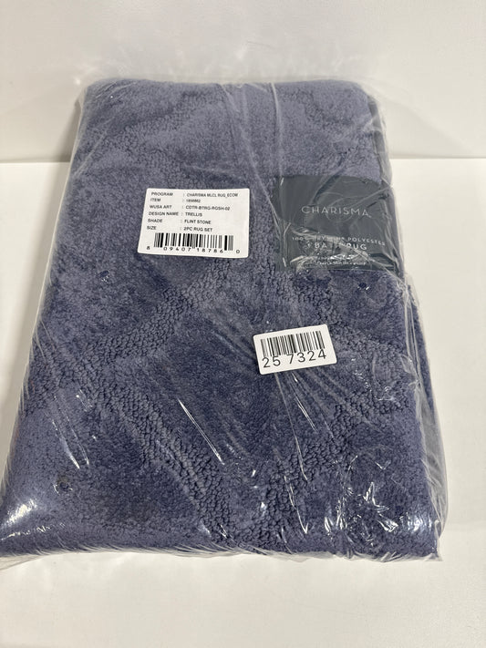 Charisma Drylon Trellis Bath Rugs, 2-pack