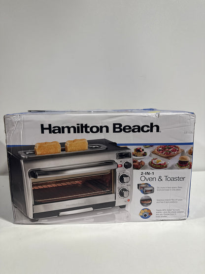 Hamilton Beach 2-in-1 Toaster Oven, Multicolor