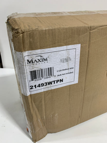 Maxim Lighting 21493WTPN Chateau 3 Light 24 Inch Polished Nickel Bath Vanity Wall Light