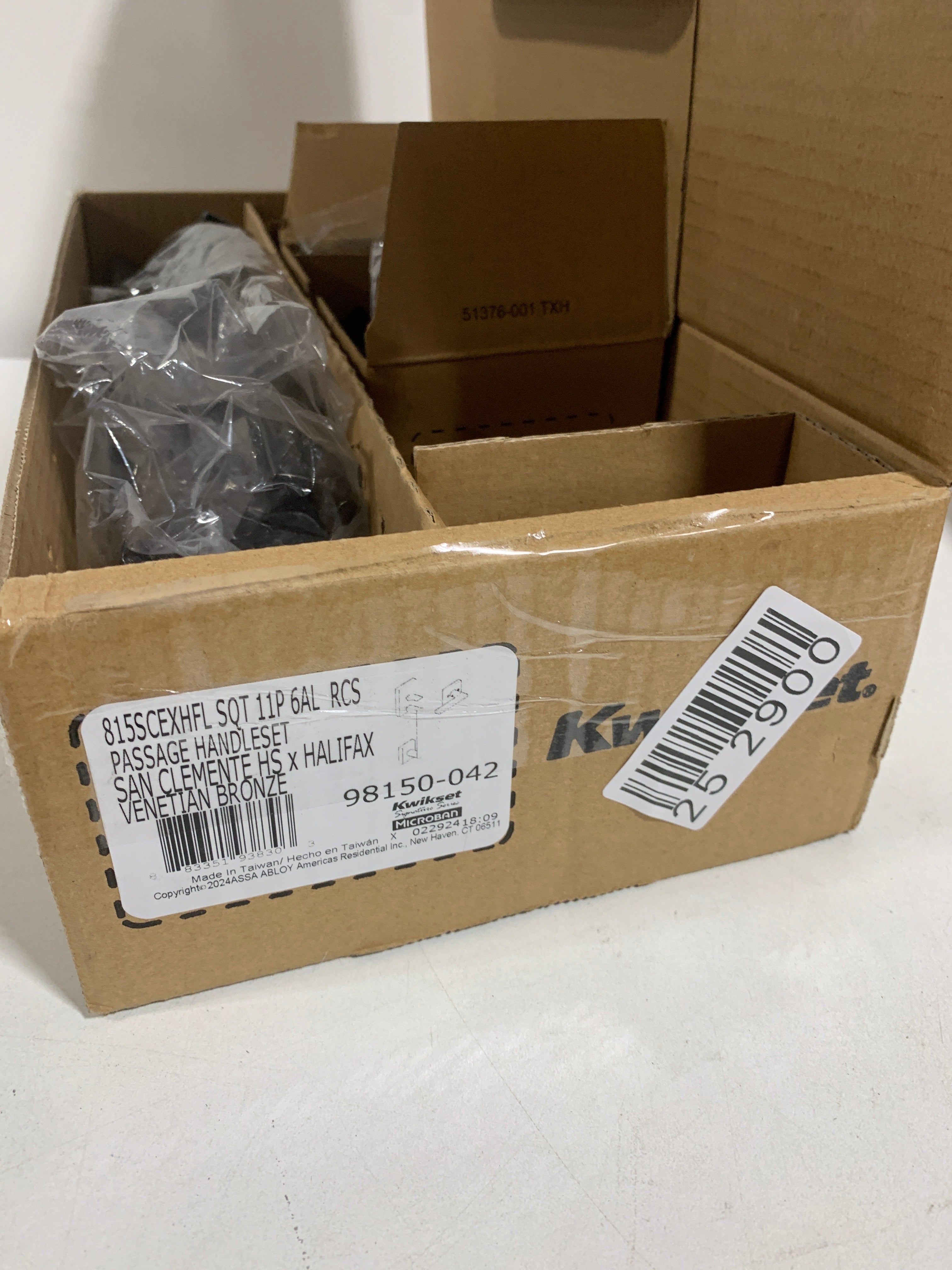 Kwikset 815SCEXHFL SQT 11P 6AL RCS, Front Door Entry Handleset, Venetian Bronze