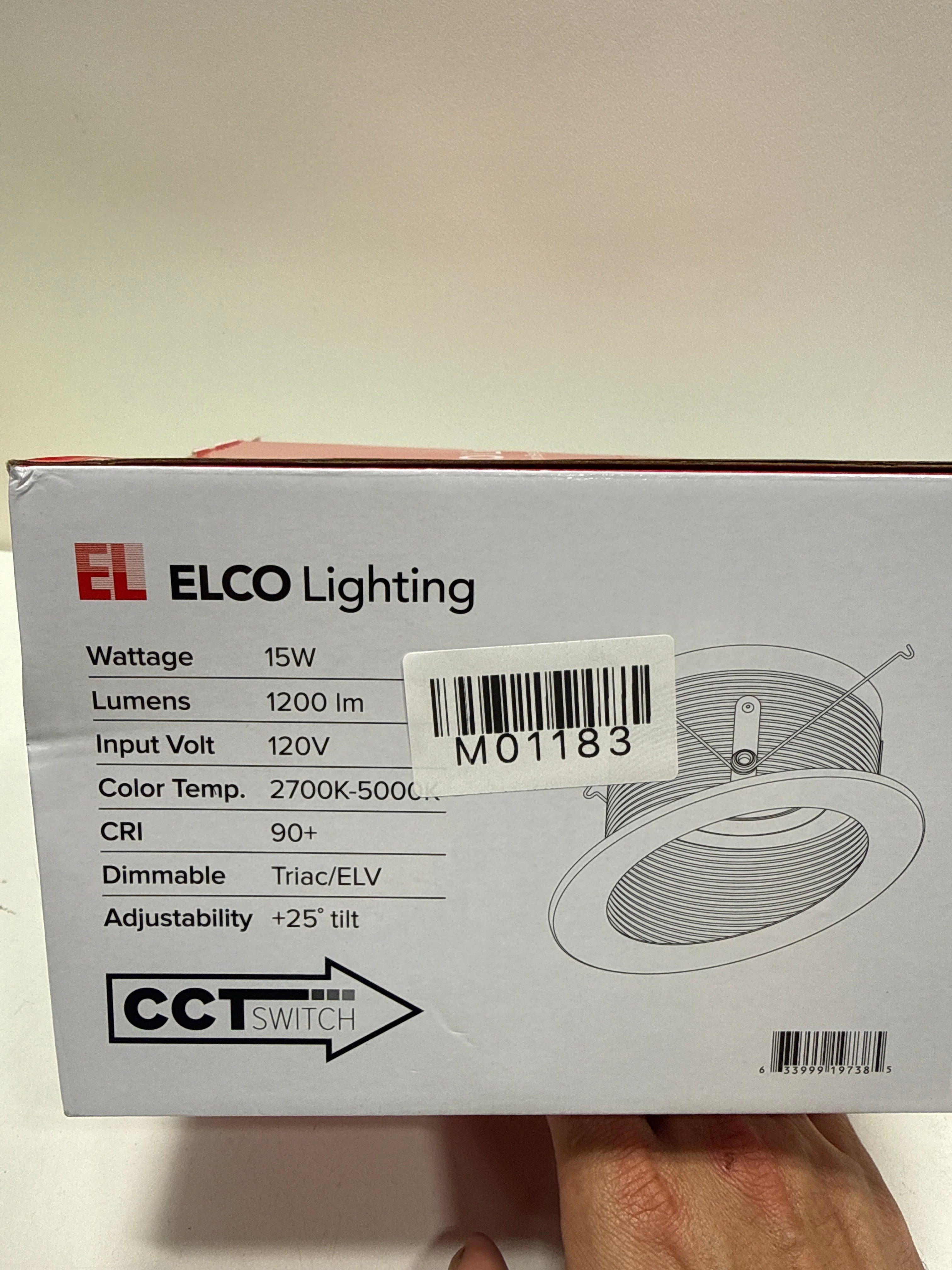 Elco El714ct5 the Slant System 6 Integrated LED Baffle Recessed Trim - White