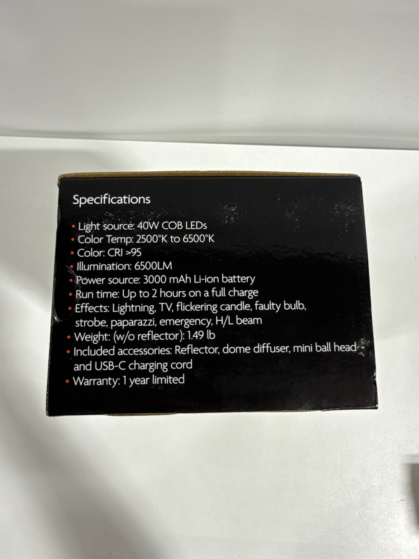 Sunpak - COB-40 Bi-Color 40W COB LED Video Light - Black