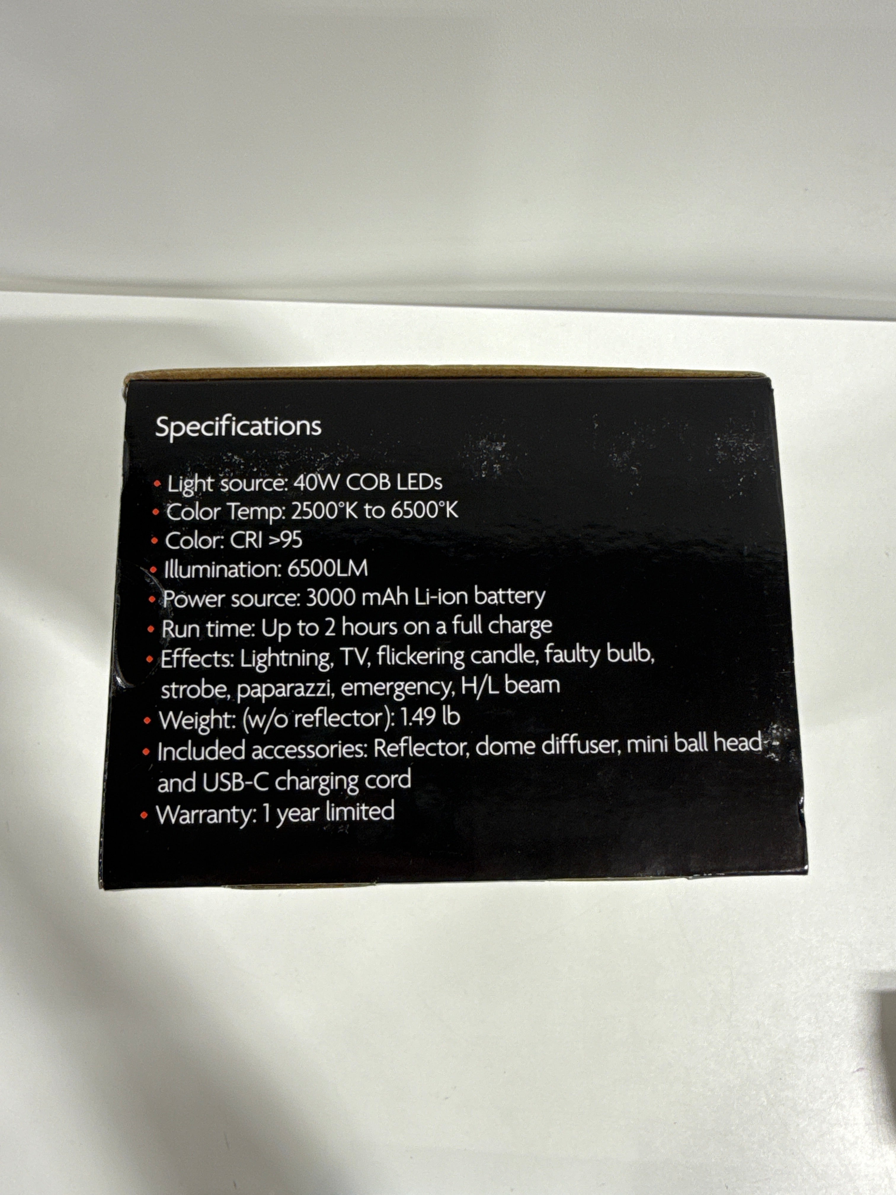 Sunpak - COB-40 Bi-Color 40W COB LED Video Light - Black - *Cameras Camcorders & Drones