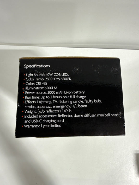 Sunpak - COB-40 Bi-Color 40W COB LED Video Light - Black