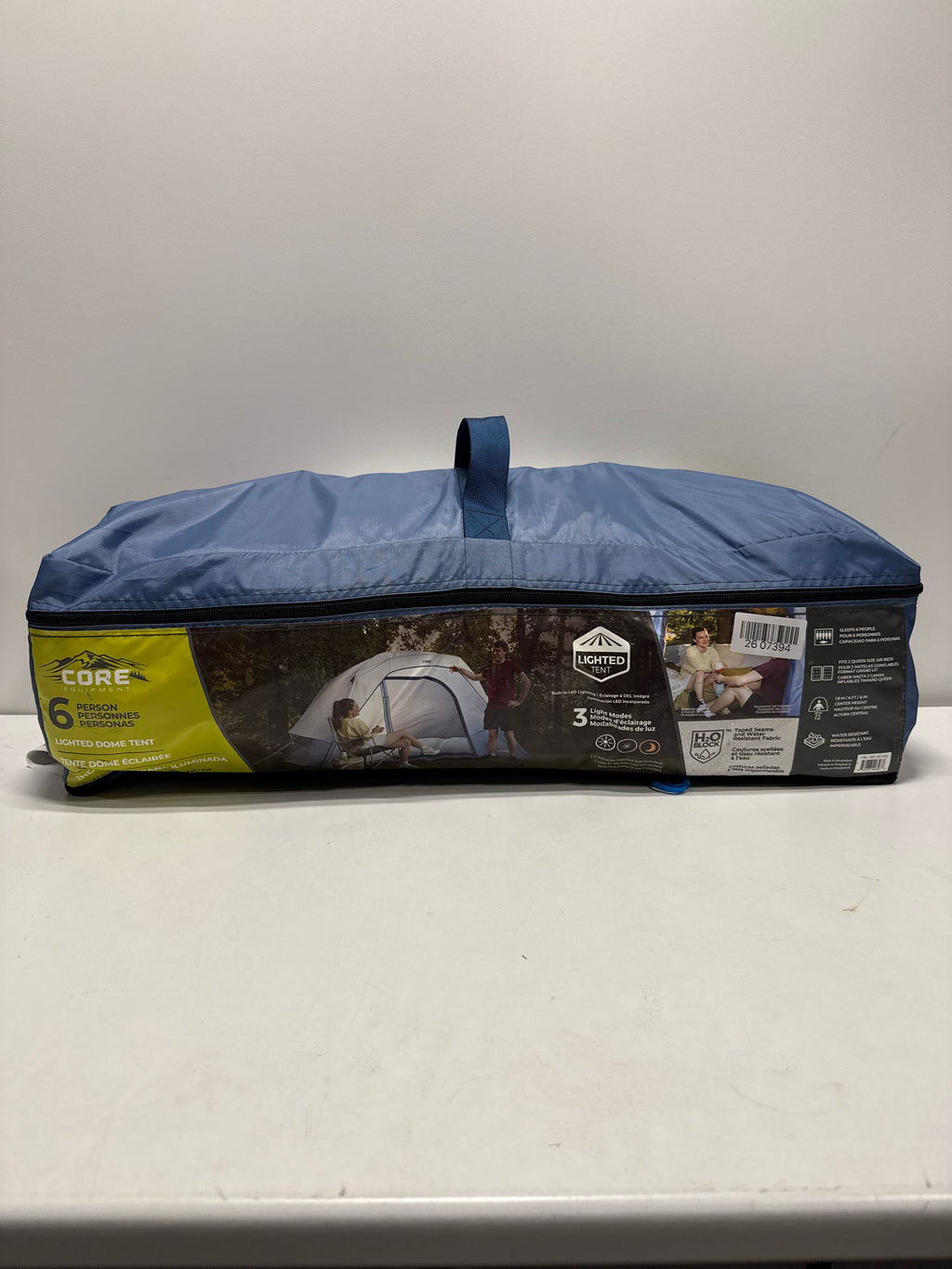Used CORE 6-person Lighted Dome Tent with Half Rainfly