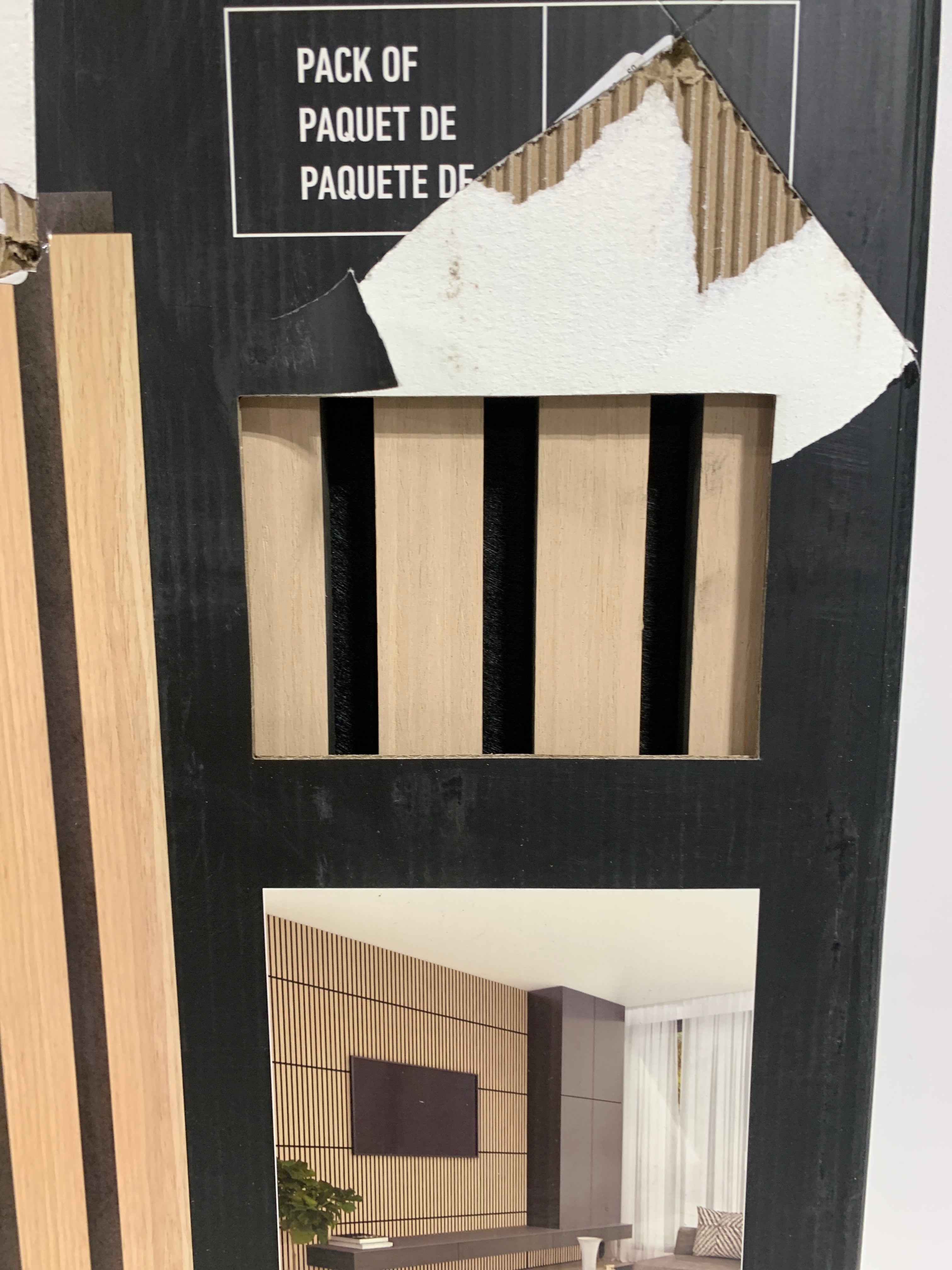 See Desc Artika Sonolok Wall Acoustic Panel Oak & Black Set 23.6" X 23.6" 5 Pack
