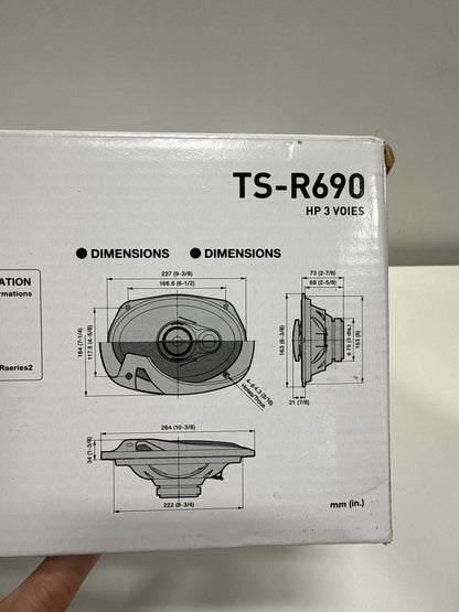 Pioneer - 6" X 9" - 3-way, 400 W Max Power, Coaxial Speakers (pair) - Black