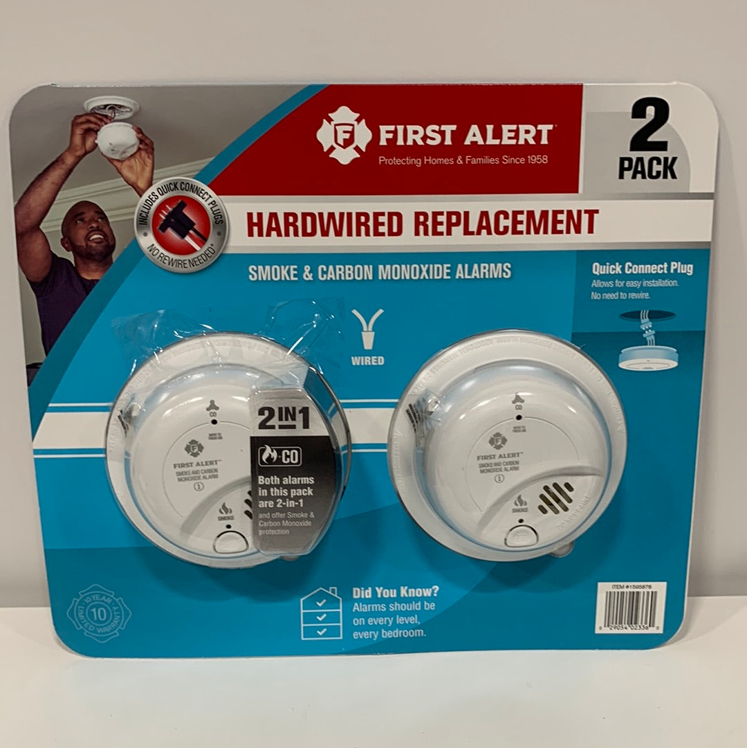 First Alert SC9120B Smoke & Carbon Monoxide Detector Wired Powered