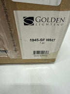 Golden Lighting Axel 4-Light Semi-Flush Mount in Matte White