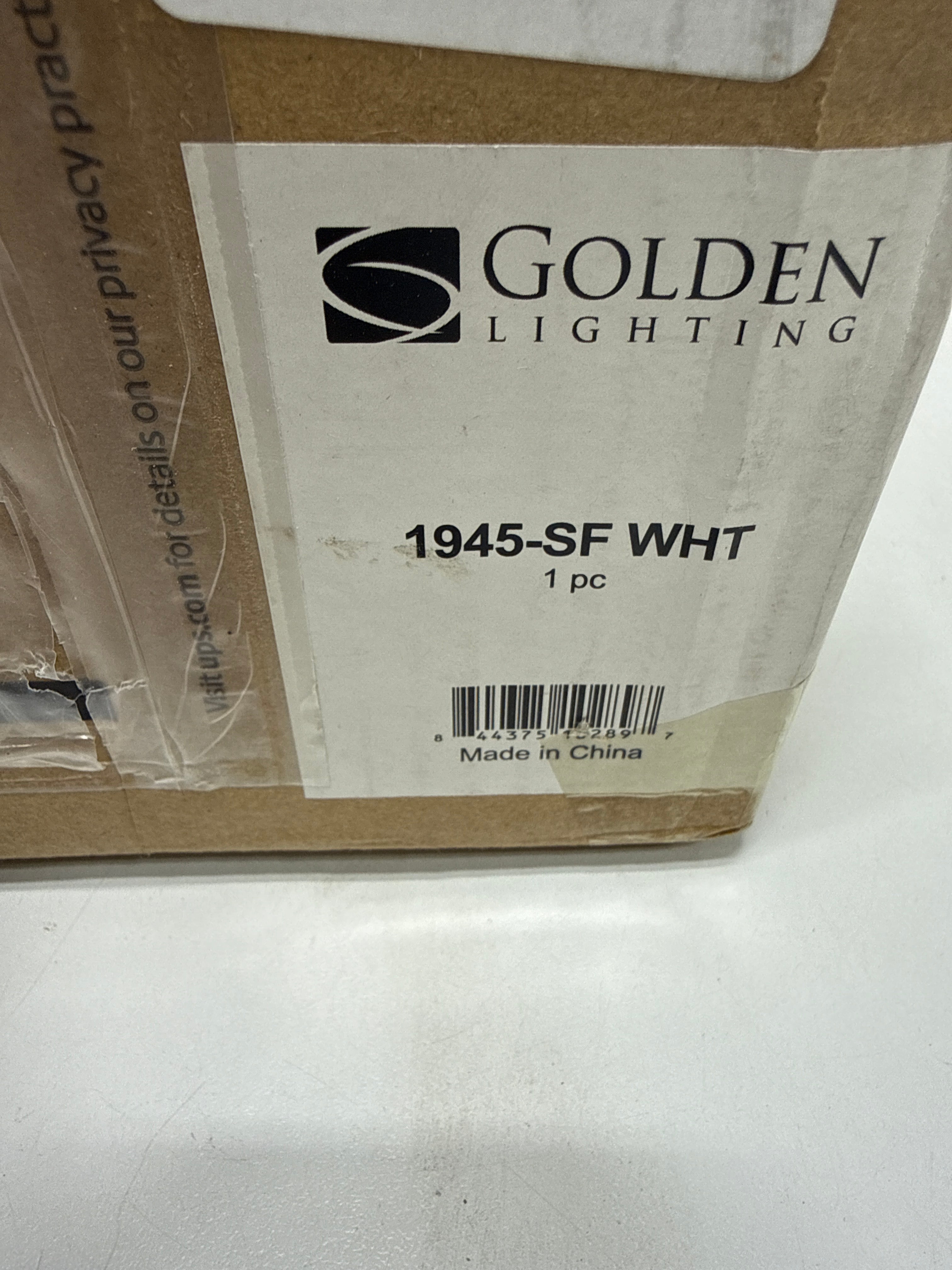 Golden Lighting Axel 4-Light Semi-Flush Mount in Matte White