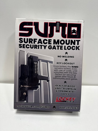 Lockey USA GL2 SC-MG Satin Chrome & Marine Grade Surface Mount Gate Lock