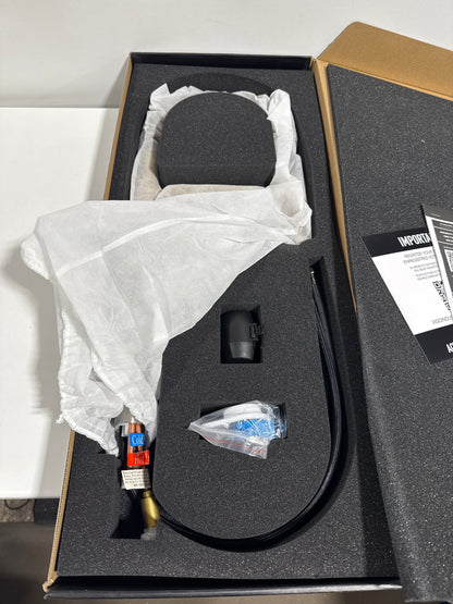 Vigo VG02052 Edison 1.8 GPM 20" H Single Handle Single Hole Pre-Rinse Pull Down Kitchen Faucet Matte Brushed Gold