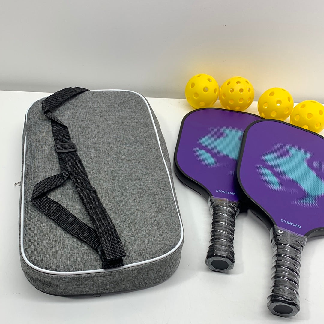 STONESAM Pickleball Paddles Bundle Set of 2 Carton Fiber & Honeycomb Hybrid Control & Power Pickle Ball Racket