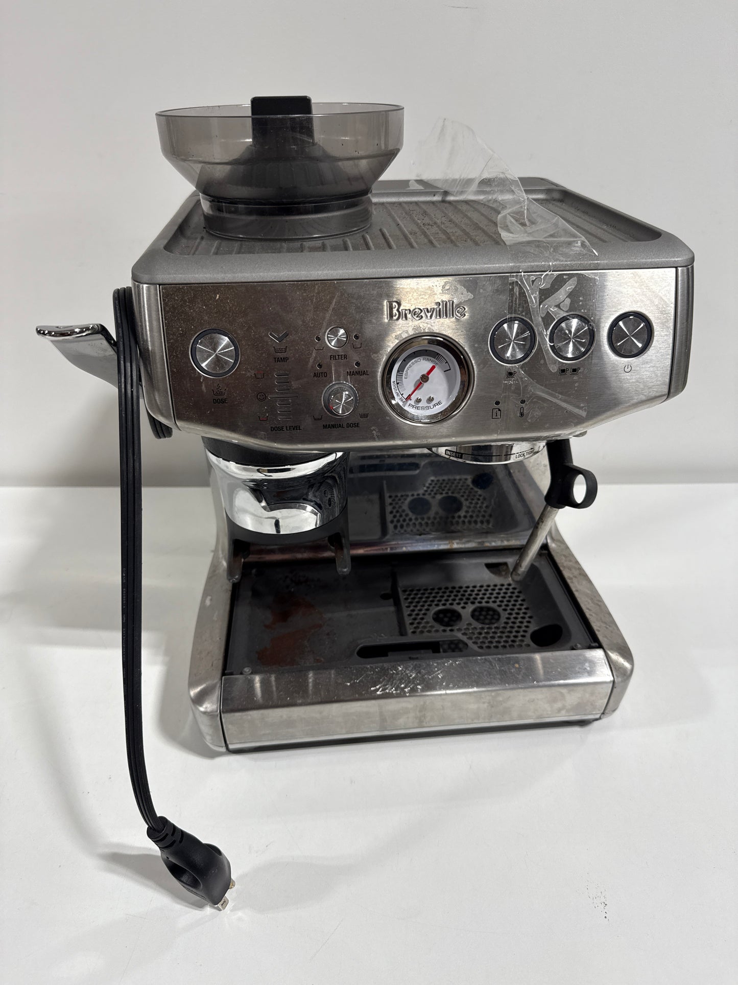 Used Breville - the Barista Express Impress Espresso Machine - Brushed Stainless Steel