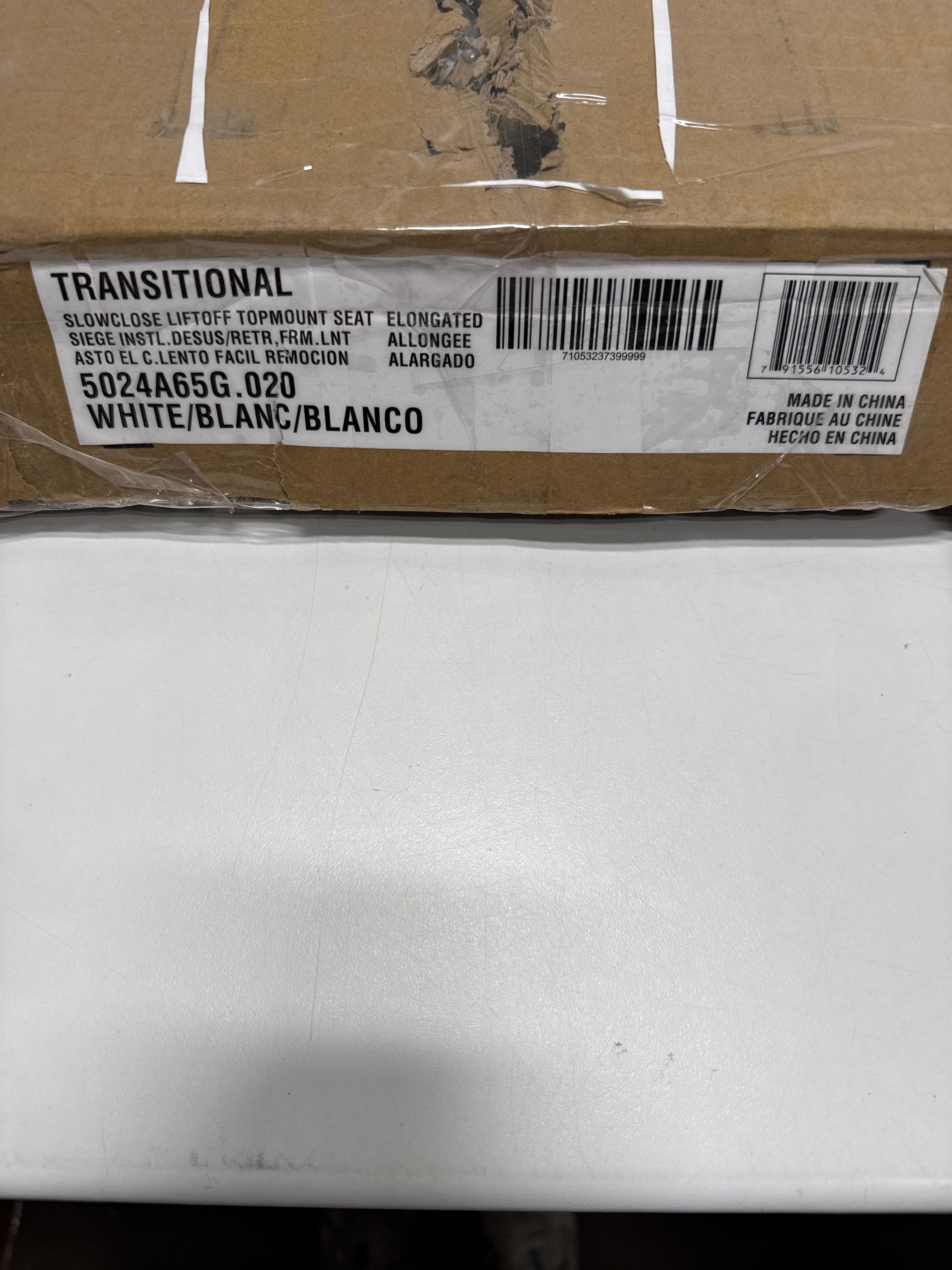 American Standard 5024A65G.020 Transitional Slow-Close Elongated Toilet Seat Soft Close, White