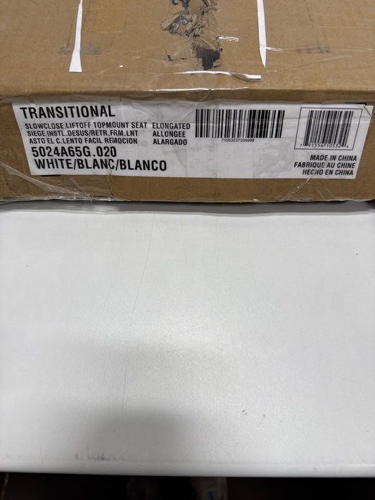 American Standard 5024A65G.020 Transitional Slow-Close Elongated Toilet Seat Soft Close, White