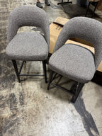 Scratch Aiden & Ivy Lilah Counter Stool in Dark Gray, Set of 2