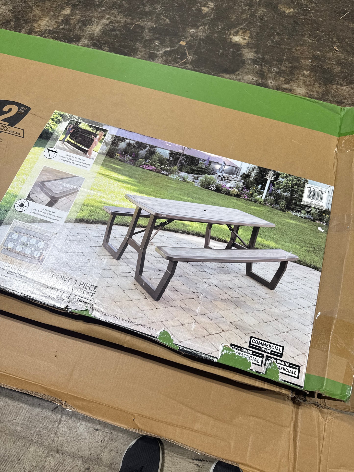 Lifetime Commercial 6 ft Folding Picnic Table