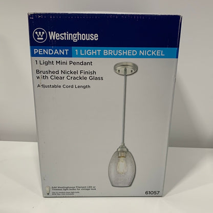 Westinghouse Lighting One-Light Indoor Mini Pendant - Brushed Nickel
