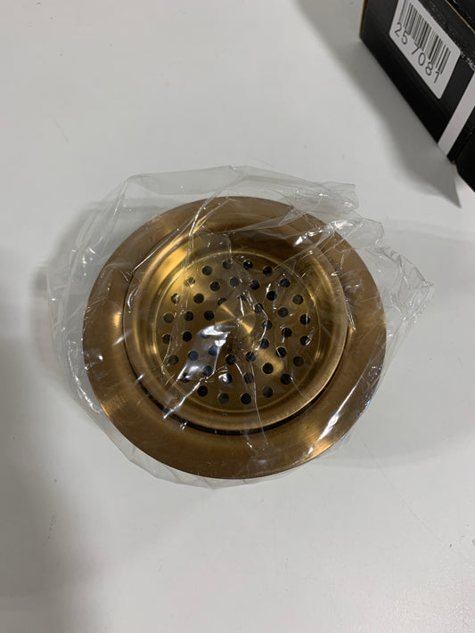 Signature Hardware 902367 3-1/2" Basket Strainer for Sinks up to 1" Thick Brushed Gold