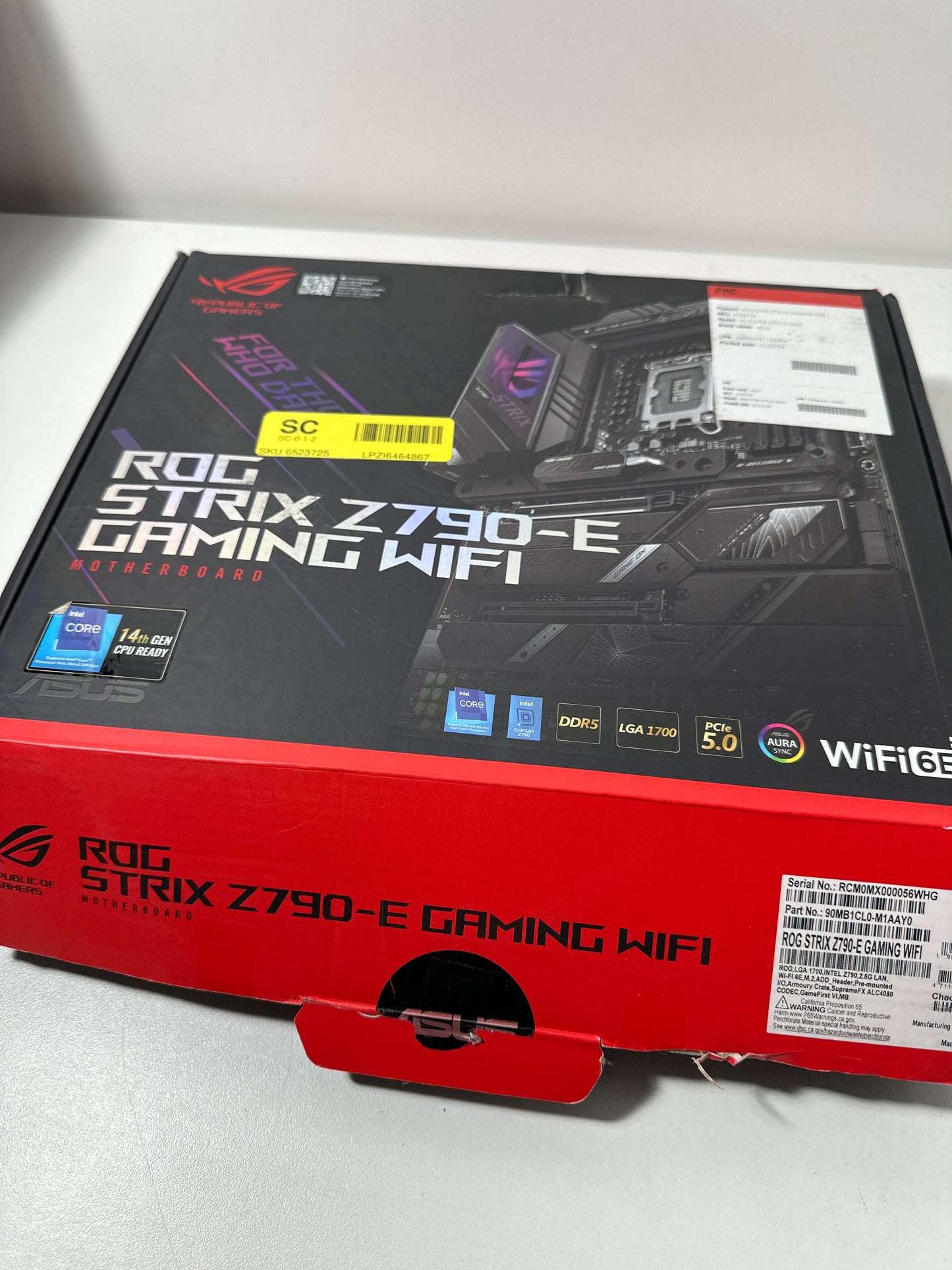 See Desc ASUS - ROG STRIX Z790-E GAMING WIFI (Socket LGA 1700) Intel Z790 ATX DDR5 Wi-Fi 6E Motherboard - Black