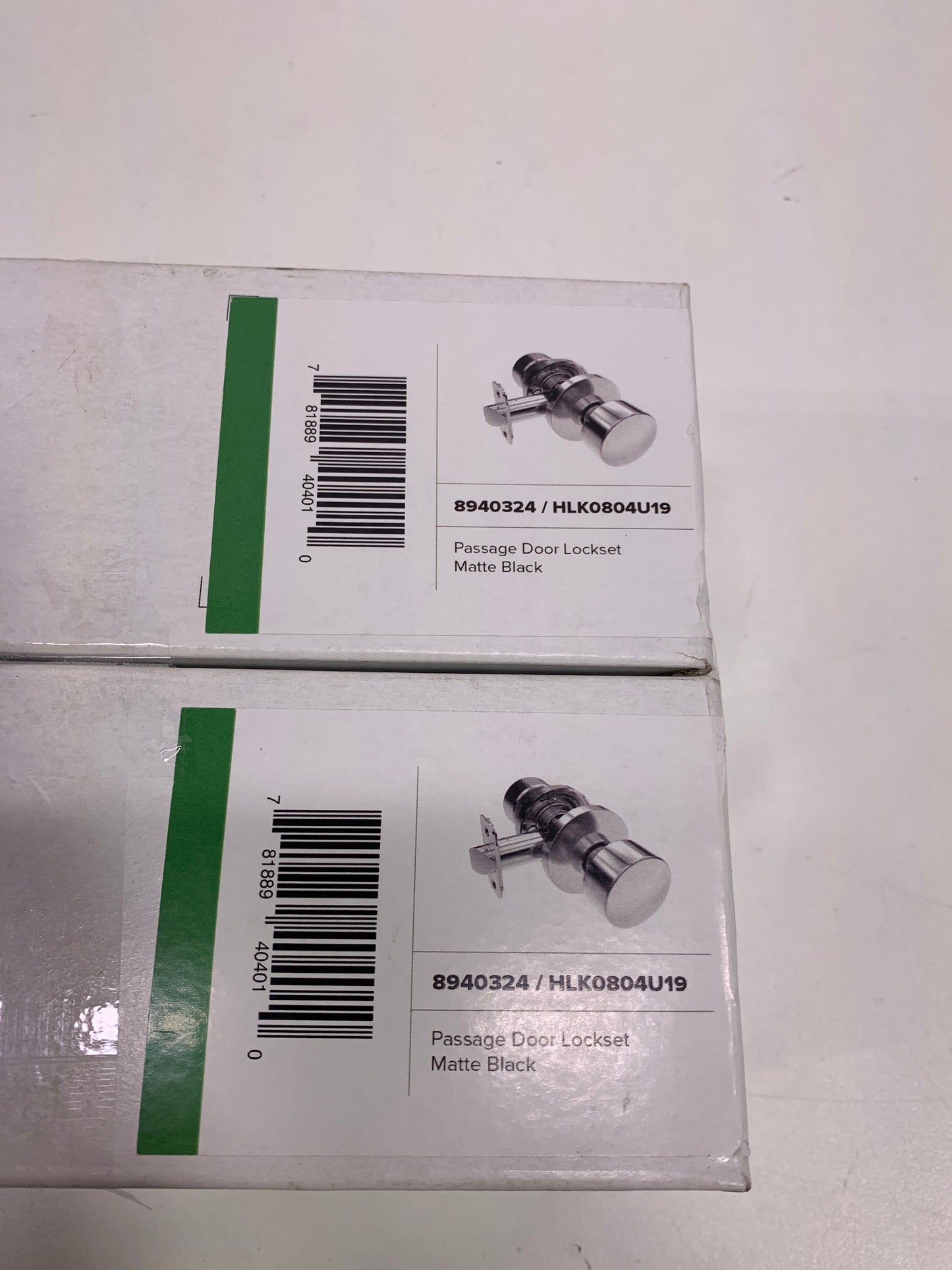 2 Miseno Mlk4080 Tuscora Shaker Passage Door Knob Set - Black