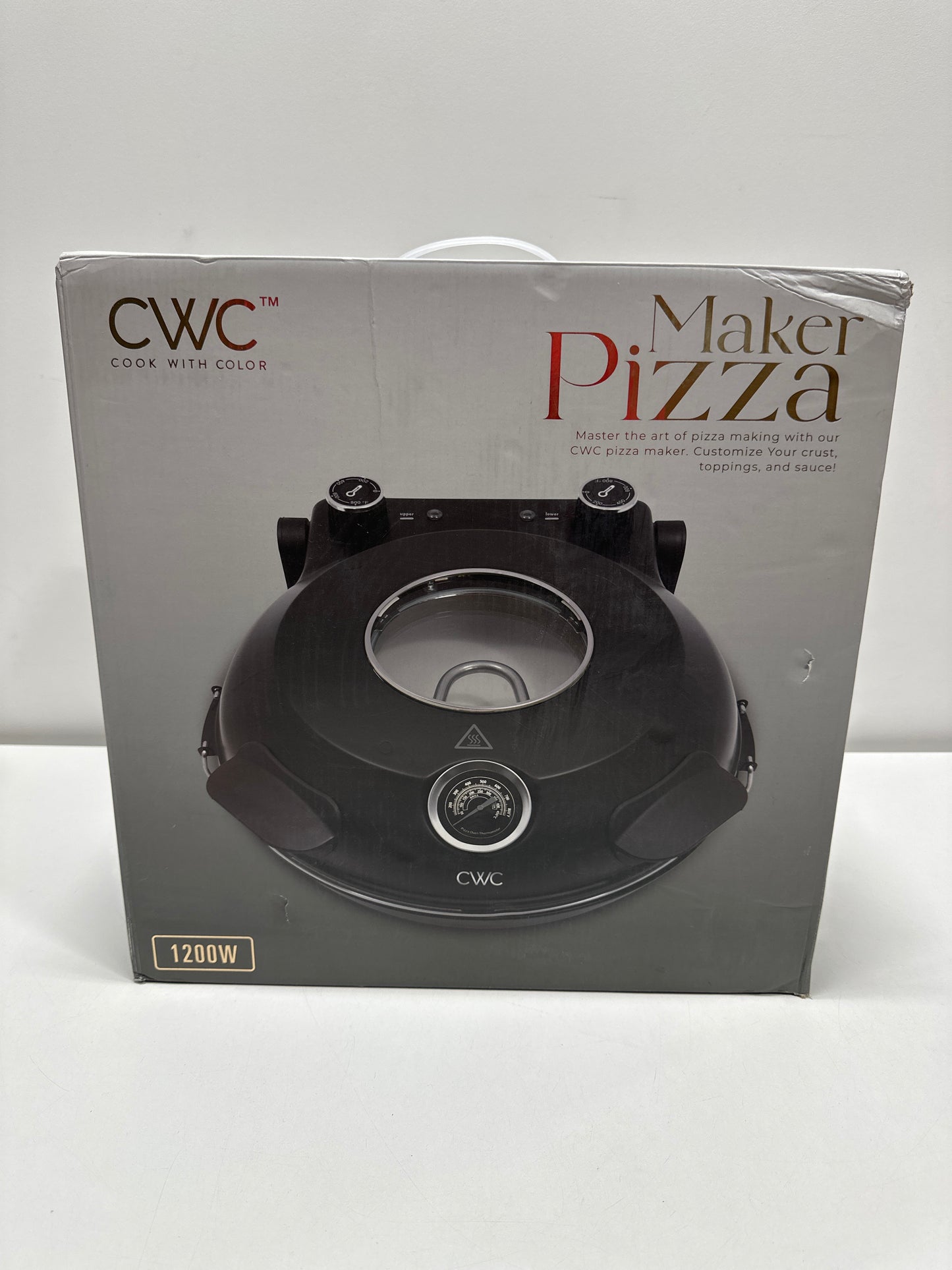 Cook With Color Electric Indoor Pizza Oven – Crispy Crust Countertop Pizza Maker Heats up to 800˚F 12 Inch Ceramic