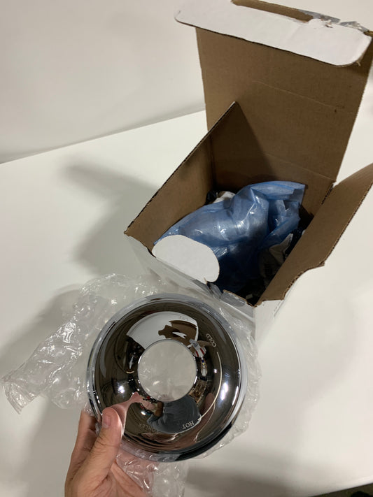 Forte Rite-Temp 1-Handle Wall-Mount Tub and Shower Faucet Trim Kit in Polished Chrome (Valve Not Included)