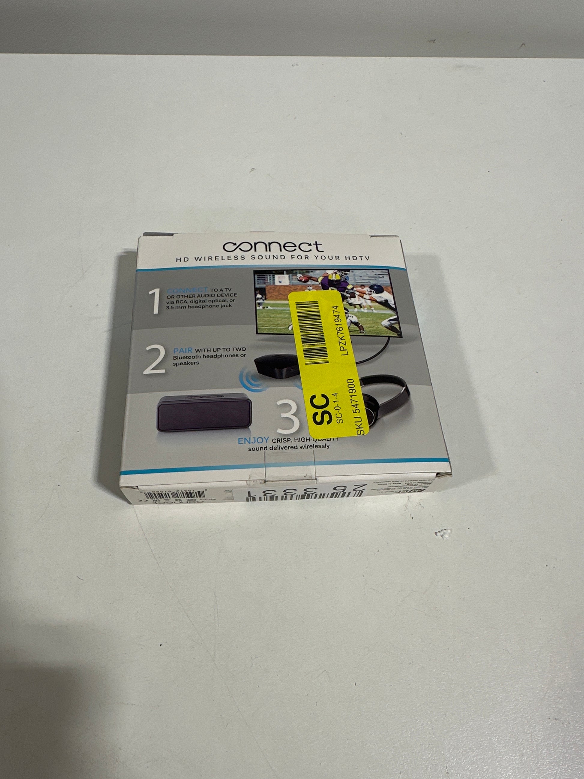 MEE Audio Connect Universal Dual-Headphone Bluetooth Wireless Audio Transmitter for TV Black