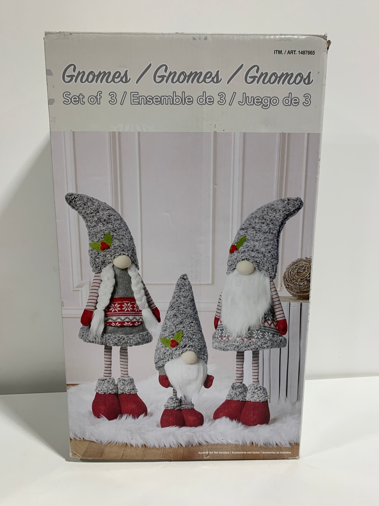 Kirkland Table Top Decorative Holiday Gnomes Family Set of 3