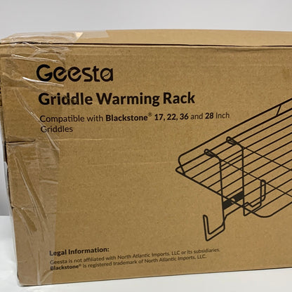 Geesta 2Pcs Blackstone Griddle Warming Rack, Grill Warming Rack Compatible with 17 & 22 & 28 & 36 Inch Blackstone Griddles, Outdoor Blackstone Cooking Accessories