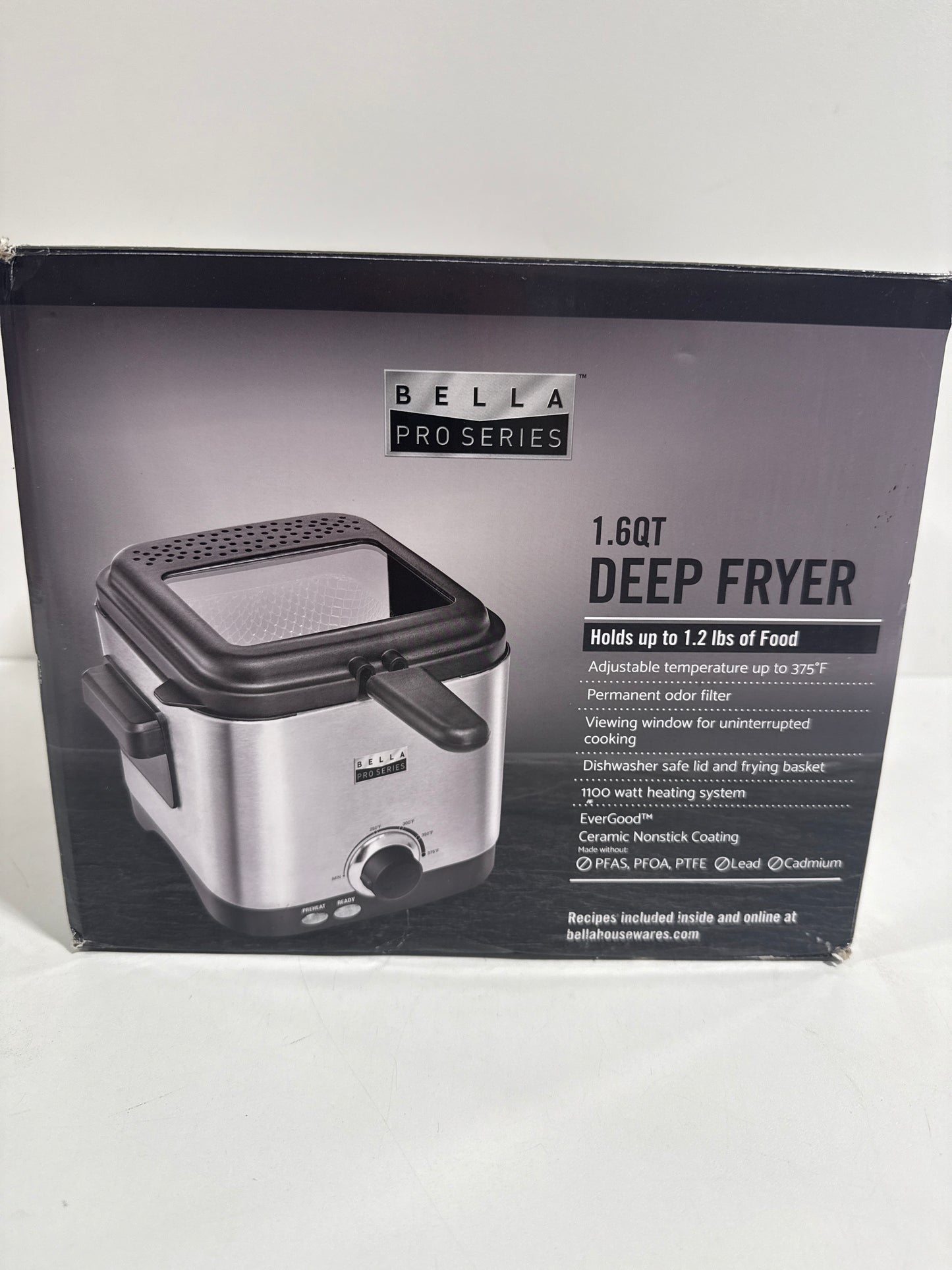 Bella PRO - 1.6-qt. Deep Fryer - Stainless Steel