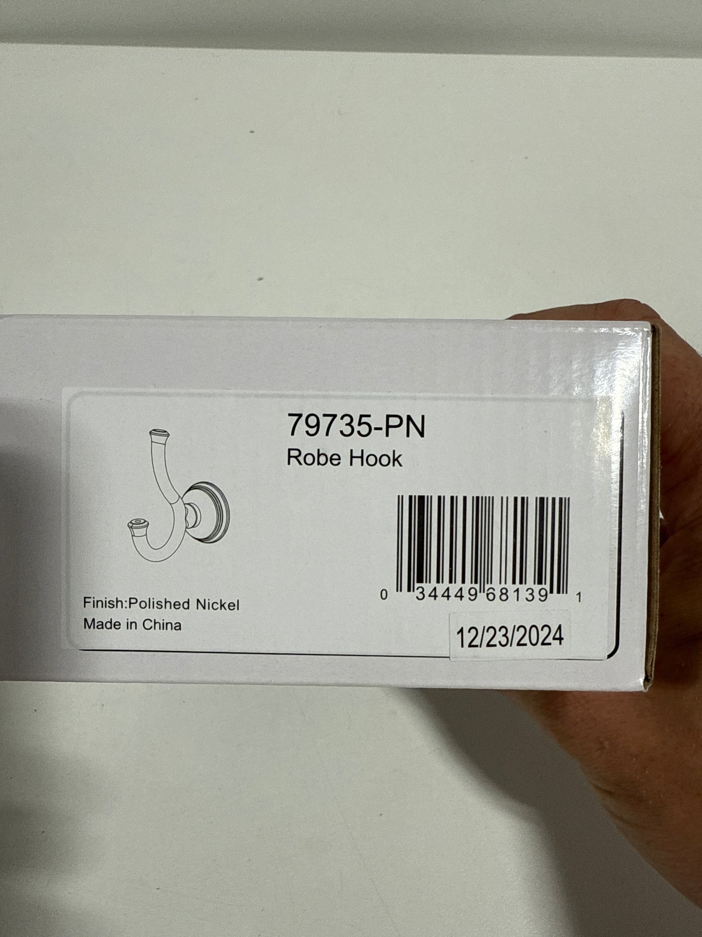 Delta 79735 Cassidy Double Robe Hook Brilliance Polished Nickel