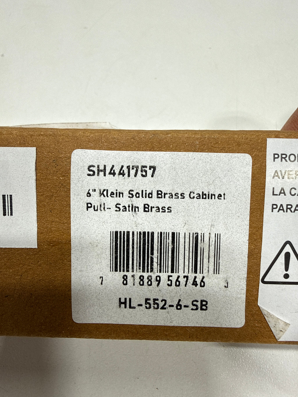 Signature Hardware 945845-6 Klein 6 Inch Center to Center Handle Cabinet Pull Satin Brass Cabinet Hardware Pulls Handle
