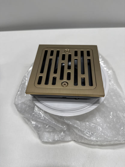 Brizo BT062415 4" Tile-in Square Shower Drain Luxe Gold Showers Shower Drains