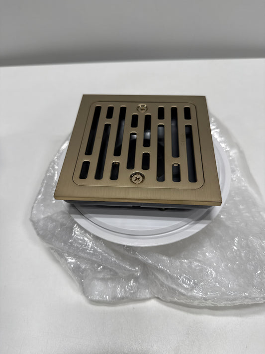 Brizo BT062415 4" Tile-in Square Shower Drain Luxe Gold Showers Shower Drains