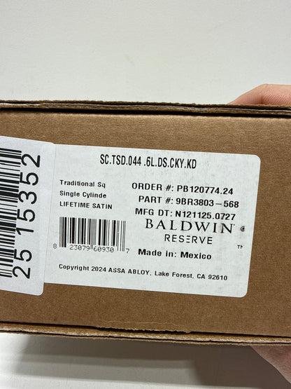 Baldwin Sc.Tsd Traditional Square Single Cylinder Keyed Entry Deadbolt - Brass