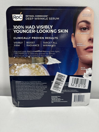 RoC Retinol Correxion Deep Wrinkle Serum, 2 Pack, 1.7 Fl Oz Each, Total 3.4 Fl Oz