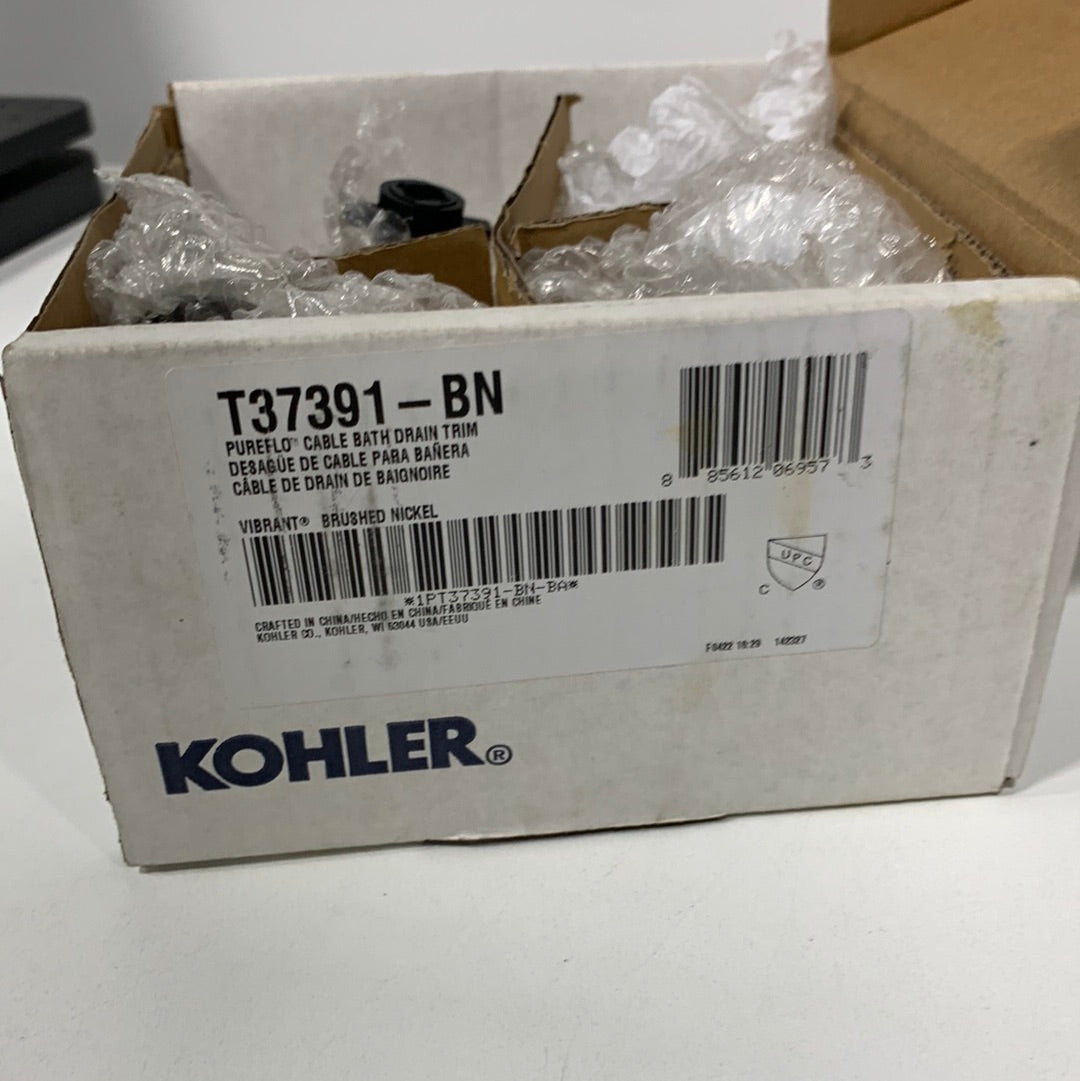 Kohler PureFlo Bath Drain and Overflow Trim Kit Brushed Nickel