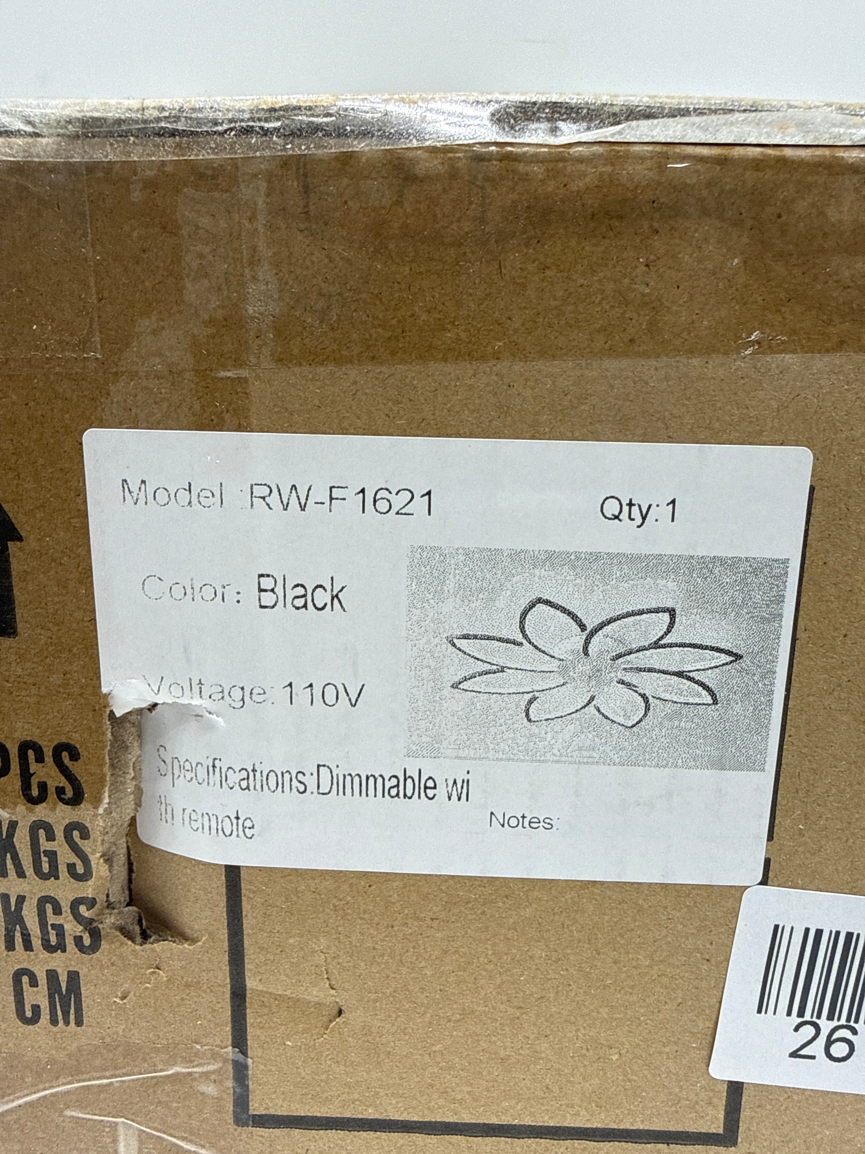 36.22 in. Indoor Black Bubble Modern Flower Low Profile Standard Ceiling Fan with Dimmable Integrated LED and Remote
