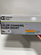 2 in. Modern Brushed Nickel Dimmable Integrated LED Flush Mount