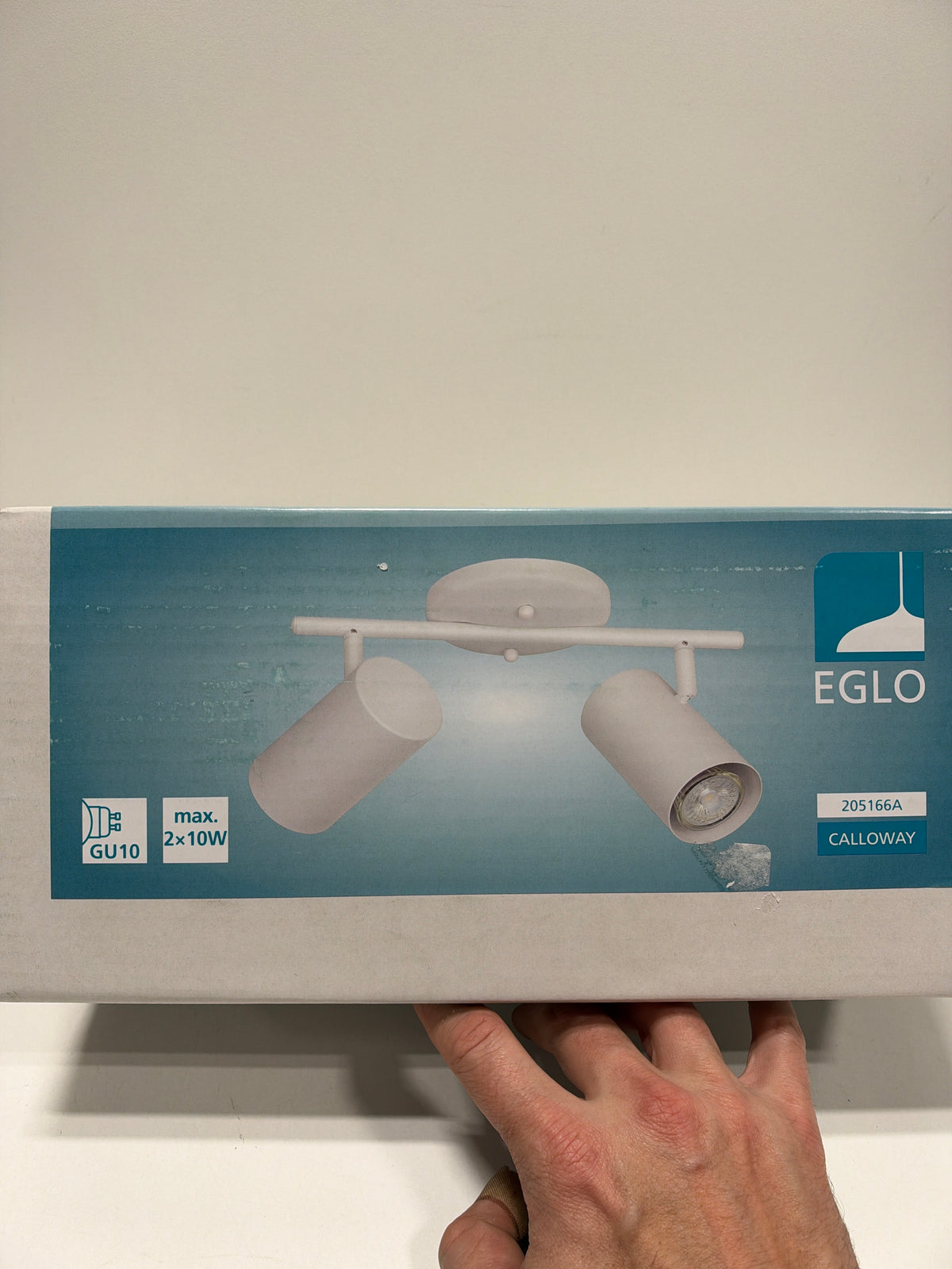 Eglo 205166A Calloway 2 Light 13" Wide Fixed Rail Ceiling Fixture White