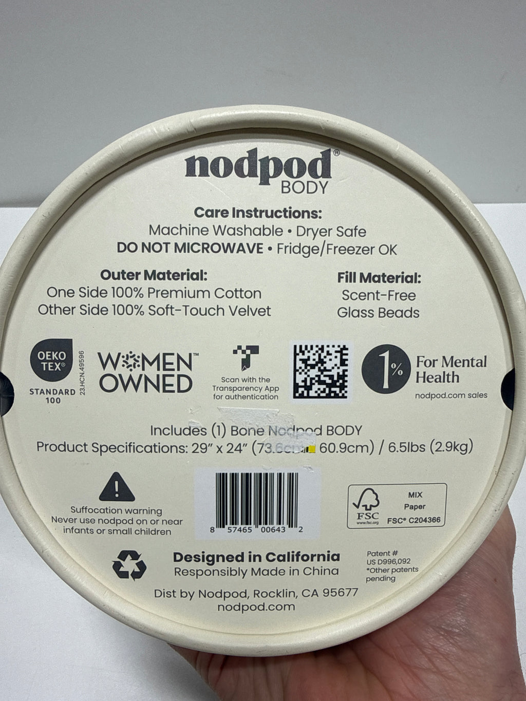 Nodpod Weighted Blanket Bone - *Bedding