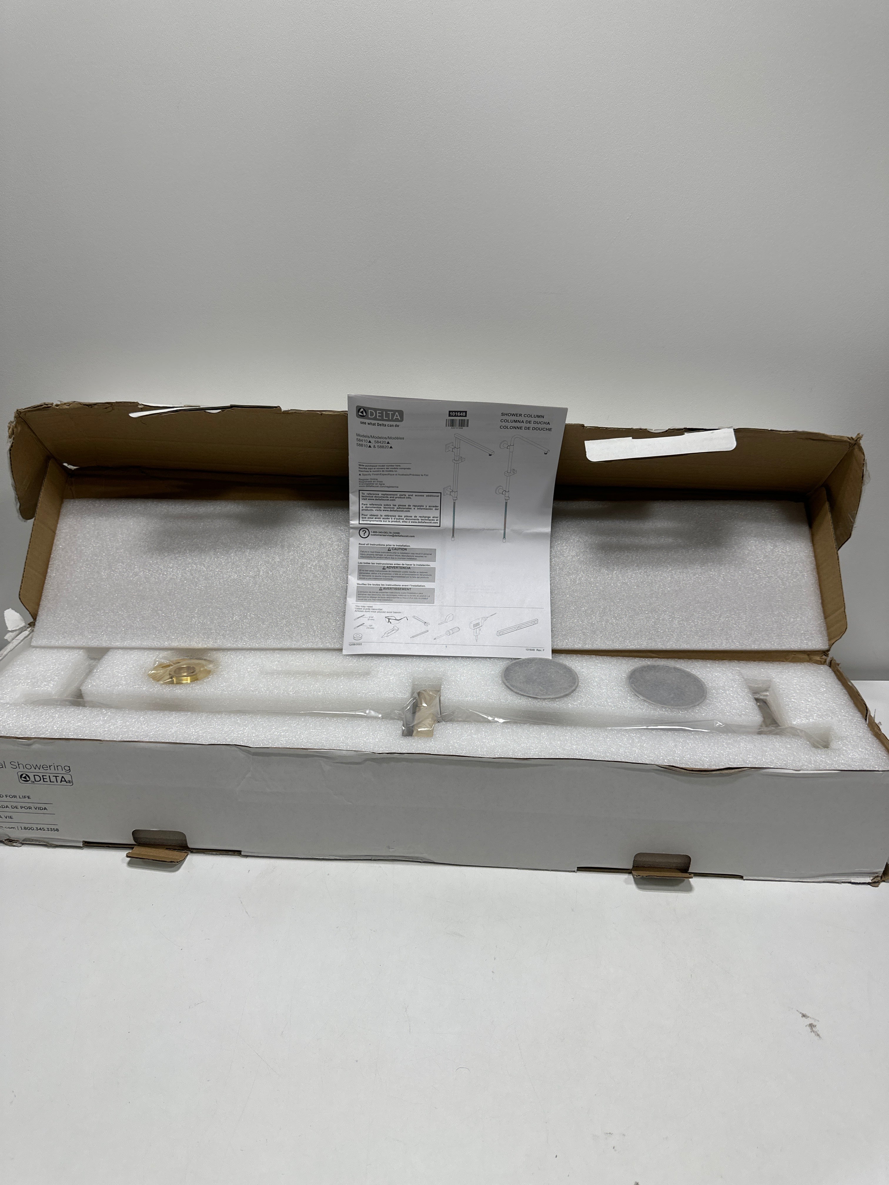 DELTA FAUCET 58820-CZ-PR Universal Components Shower Column, Lumicoat Champagne Bronze