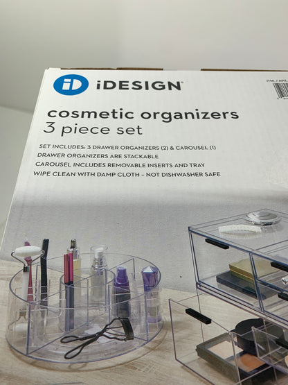 IDesign 3 Piece Cosmetic Organizer Set